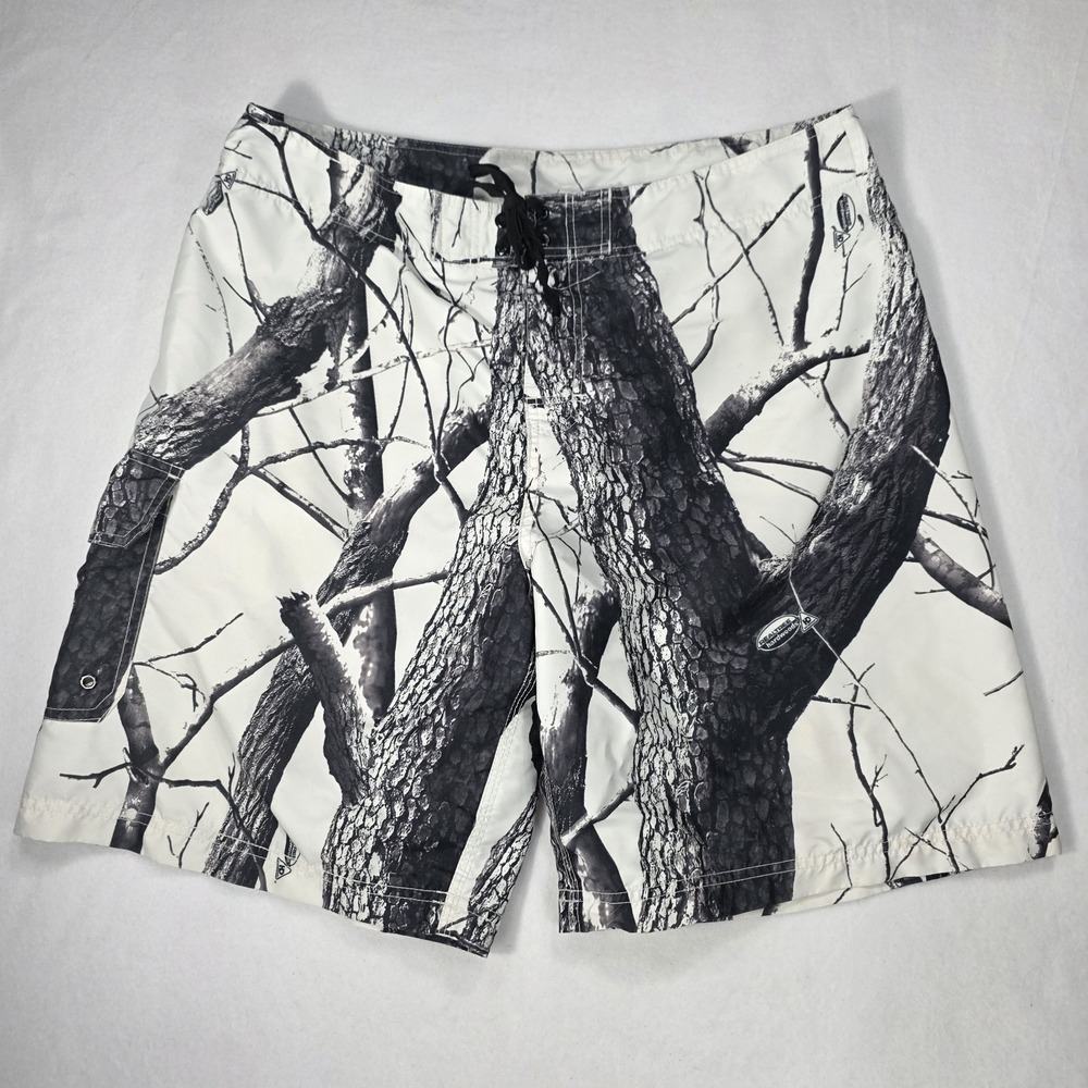 Realtree Hardwoods Tree Camo Board Shorts Swim Trunks Men's XL Hunting Beach